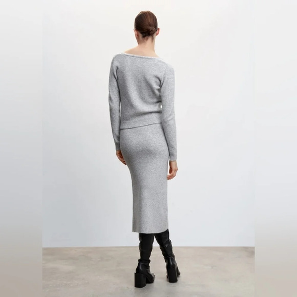 Mango  [L] Slit knitted skirt - Picture 2 of 8